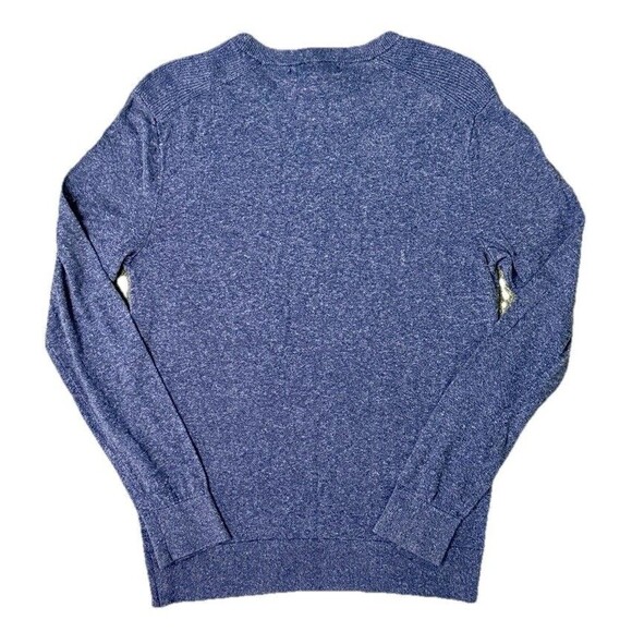 Banana Republic Men's Minimalist Heathered Blue Crewneck Layering Sweater Sz Sm - Picture 4 of 8